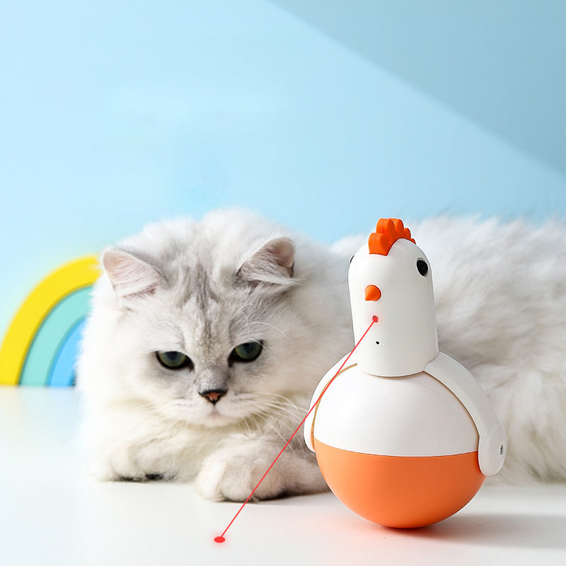 Electric Cat Toy Chicken Glass  Laser Sound Cat Toy